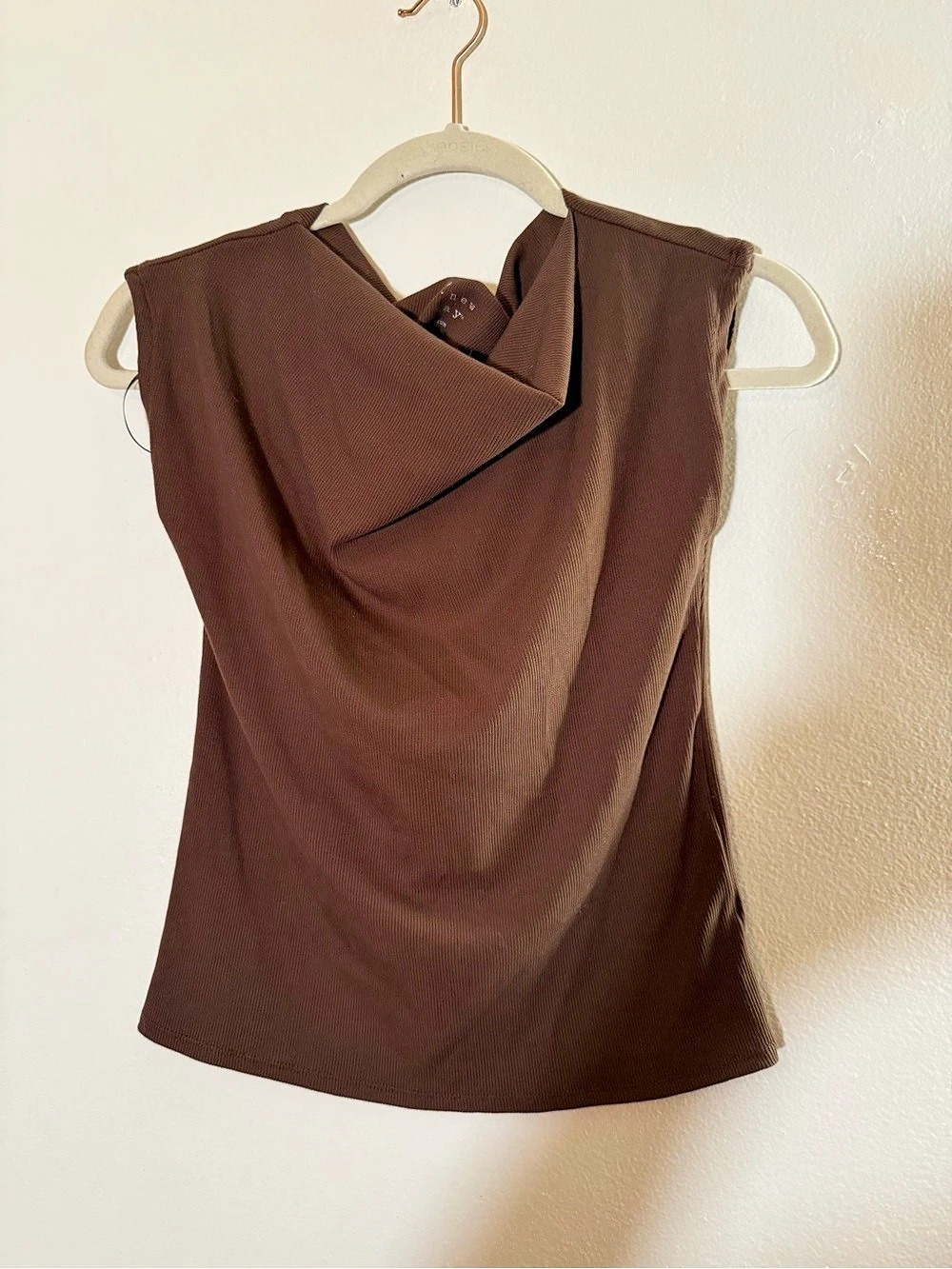 a new day Draped Neck Brown Medium Like New